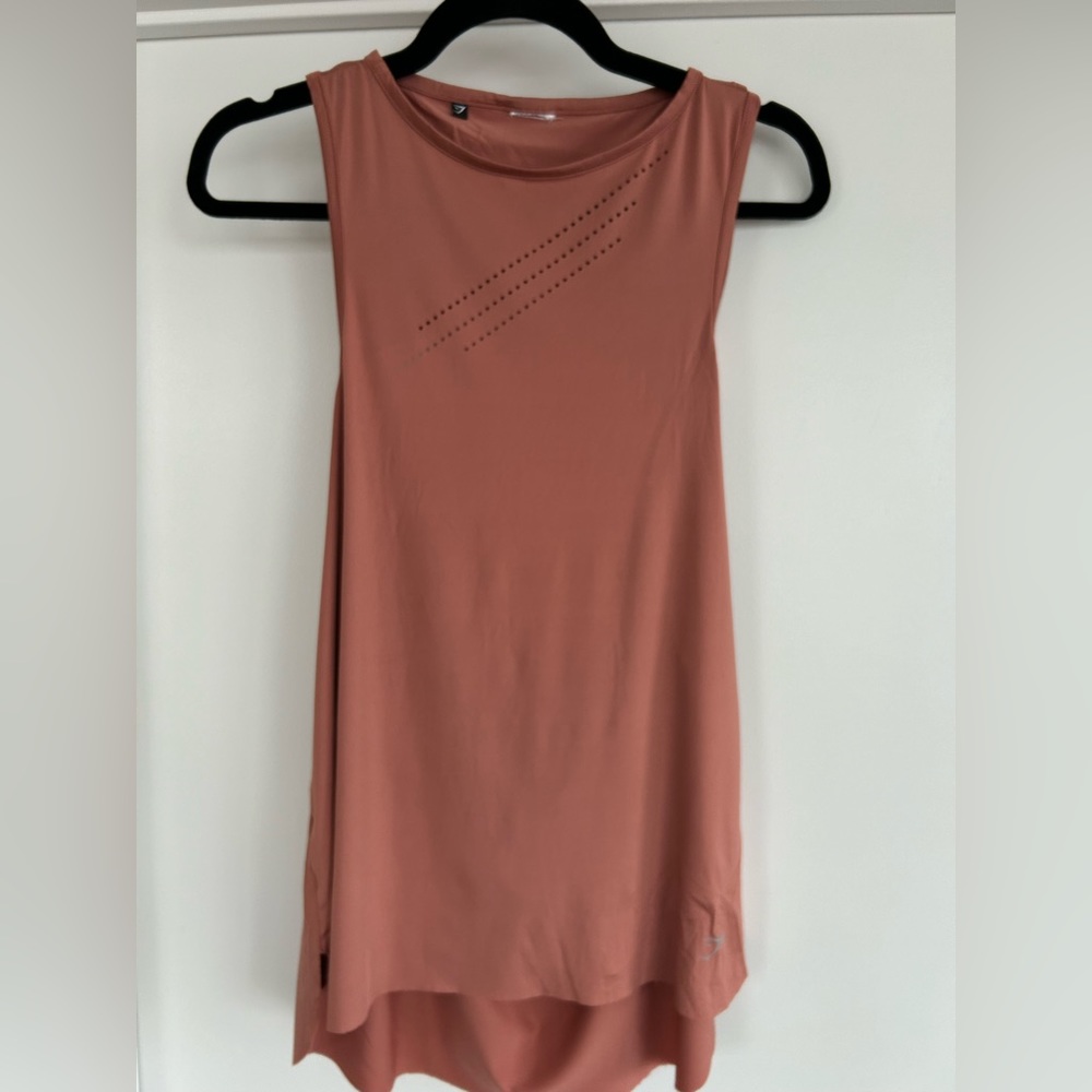 Gymshark Laser Cut Tank, Colour Blush, Size Small